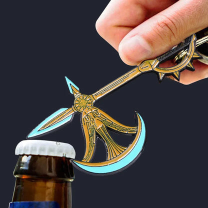 Seven Deadly Sins Escanor Rhitta Axe Keychain - Divine Axe Bottle Opener Keyring Anime Gift Accessory