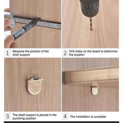 20pcs L-Shaped Shelf Support Studs: 5mm Pins for Cabinet, Wooden & Glass Board Bracket Holder