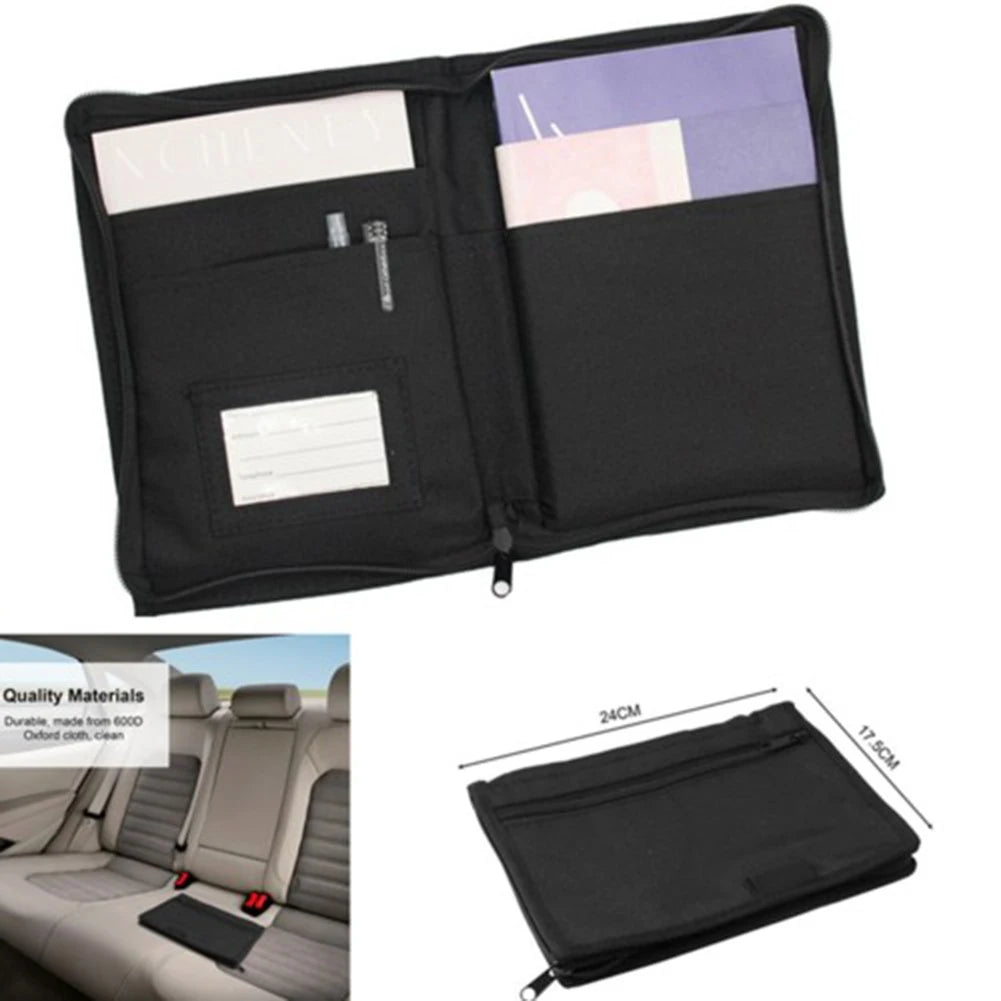 Oxford Cloth Car Glove Box Organizer – Multi-Pocket Portable Storage Folder for Car Interior & Documents