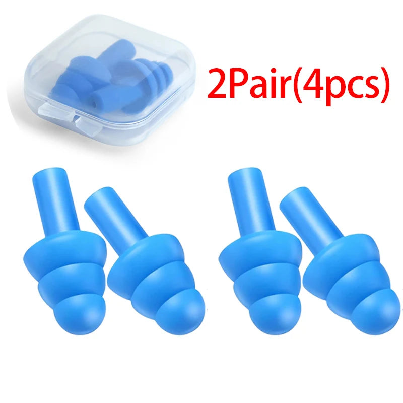 20/1Pair Silicone Earplugs — Noise Cancelling, Reusable, Waterproof Sleeping & Swimming Ear Plugs with Case