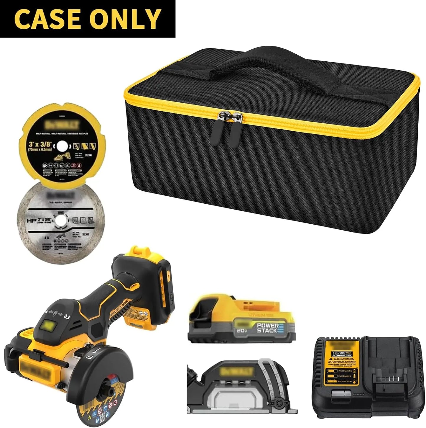 DEWALT 20V MAX Cut Off Tool Storage Bag - Protective Carrying Case Organizer for DCS438B (Case Only)