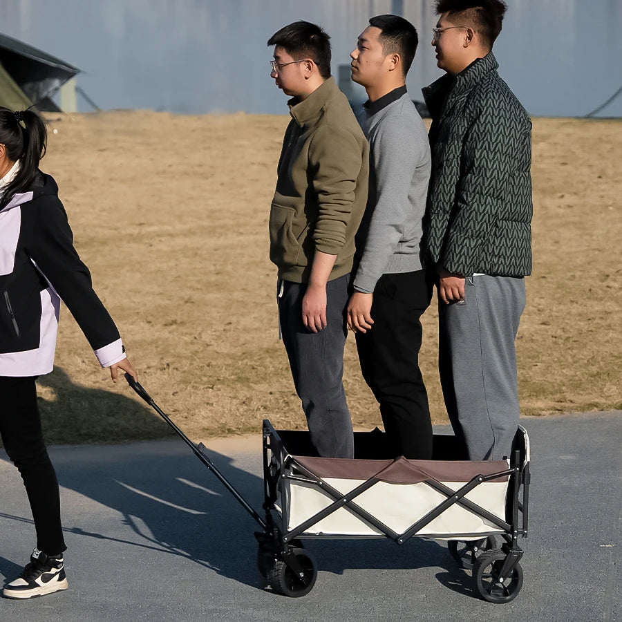 Heavy Duty Collapsible Folding Beach Wagon – Large-Capacity Portable Utility Cart for Garden & Camping