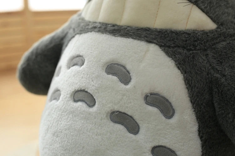 Cartoon Laugh Heartily Totoro Plush Toy — Stuffed Anime Movie Totoro, Lotus Leaf Pillow Plushie, Japanese-Style Doll Gift