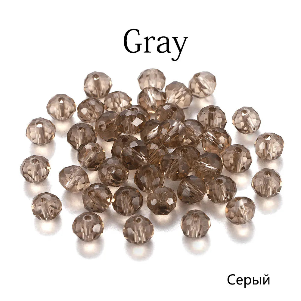 70–300pcs Czech Crystal Glass Beads Set (3–8mm) – Faceted Translucent Colorful Spacer Beads for DIY Jewelry, Bracelets & Craft Making