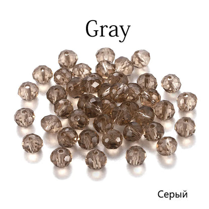 70–300pcs Czech Crystal Glass Beads Set (3–8mm) – Faceted Translucent Colorful Spacer Beads for DIY Jewelry, Bracelets & Craft Making