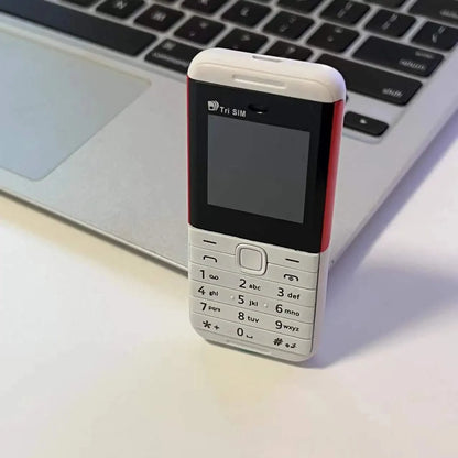 SERVO BM5310 Mini Mobile Phone — 3 SIM Card, 3-Standby, Auto Call Recorder, Bluetooth, Speed Dial & Magic Voice, 1.3" Compact Phone