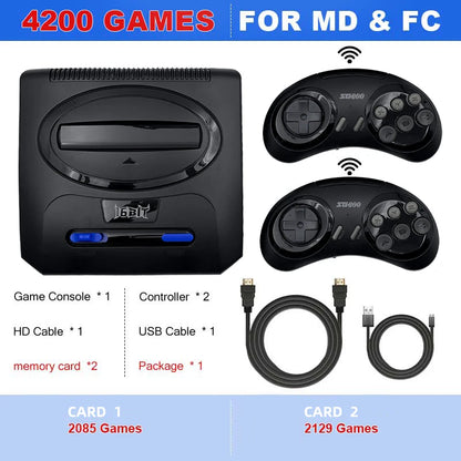 16-Bit Retro Sega MD Game Console – HDMI Output for Sega Mega Drive, Genesis & Dendy Classic Video Game System