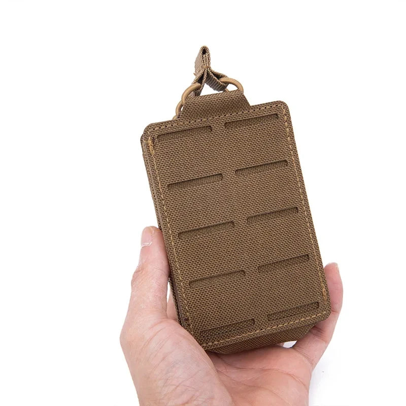 Tactical 5.56mm Mag Pouch – Single Magazine Open-Top MOLLE Bag for M4, M14, M16, AR-15 Rifle Magazines