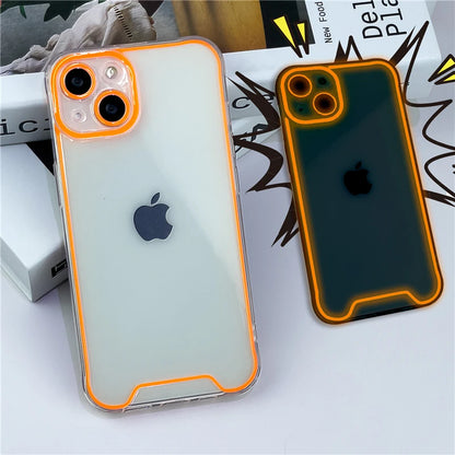 Glowing Silicone Night Light Case for iPhone 14/13/12/11/15 Pro Max - Luminous Soft Cover for Enhanced Visibility
