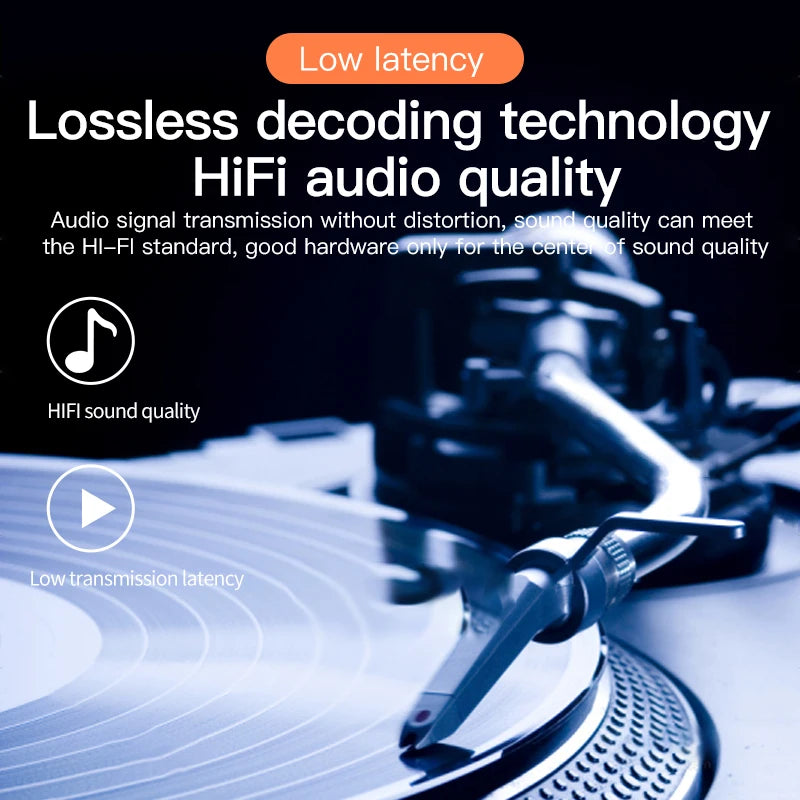 Bluetooth 5.3 Transmitter & Receiver | Low Latency Stereo AUX 3.5mm, Optical Wireless Audio Adapter with Remote Control for TV & PC