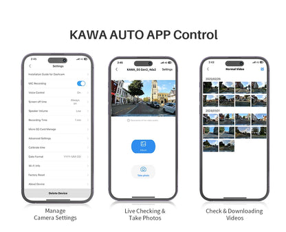 KAWA MINI ORB Dash Cam – 2K Tiny Car DVR with Voice Control, 360° Rotation & 180° Flip Video Recorder