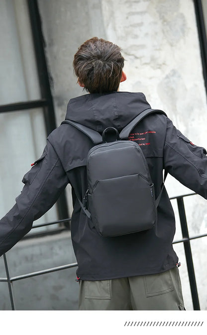 Mini Canvas Men’s Backpack – Black Rucksack, Waterproof School & Travel Bag