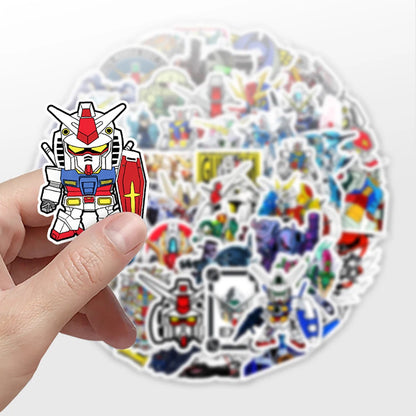 GUNDAM Anime Graffiti Stickers - 10/30/50-Piece DIY Decal Set for Skateboards, Laptops, Helmets, Phones and Luggage