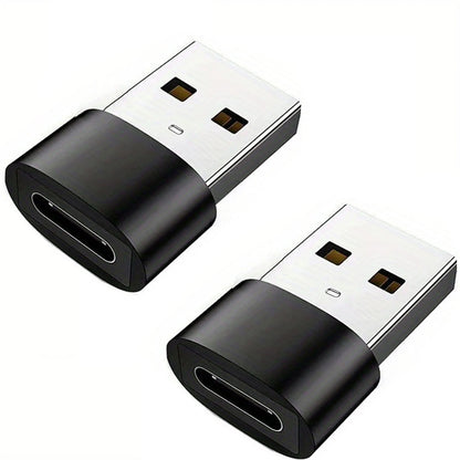 USB-C to USB Adapter – Type-C Male to Female Converter for Phones, PCs, and Laptops, 1/2/5pcs Pack