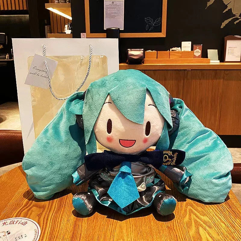32cm Kawaii Hatsune Miku Plush Doll – Anime Bow Miku Plush Pillow, Sofa Ornament, Room Decoration, Birthday Gift