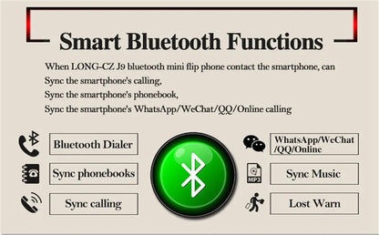 Mini Flip Mobile Phone for Kids – J9 Smallest Clamshell Phone with Bluetooth Dialer & Magic Voice Handsfree Earphone