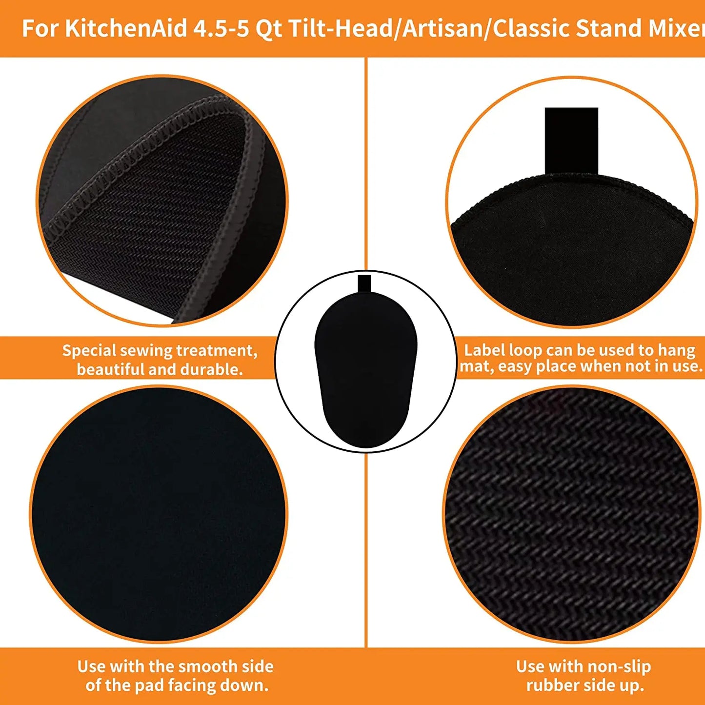 Sliding Mat for KitchenAid Mixer - Mover Slider Pad for Stand Mixers, Compatible Kitchen Appliance Accessory