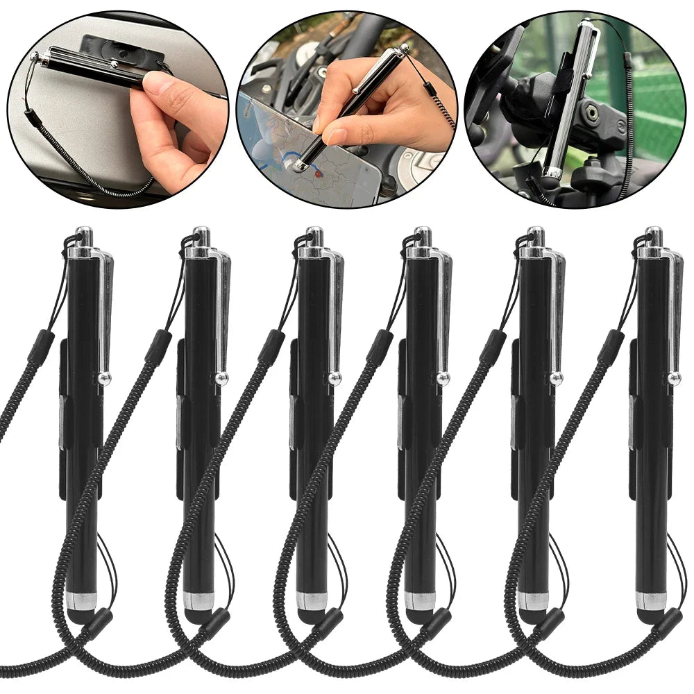 Motorcycle & Cycling Touch Pen – Universal Mobile Stylus with Spring Rope for Riding