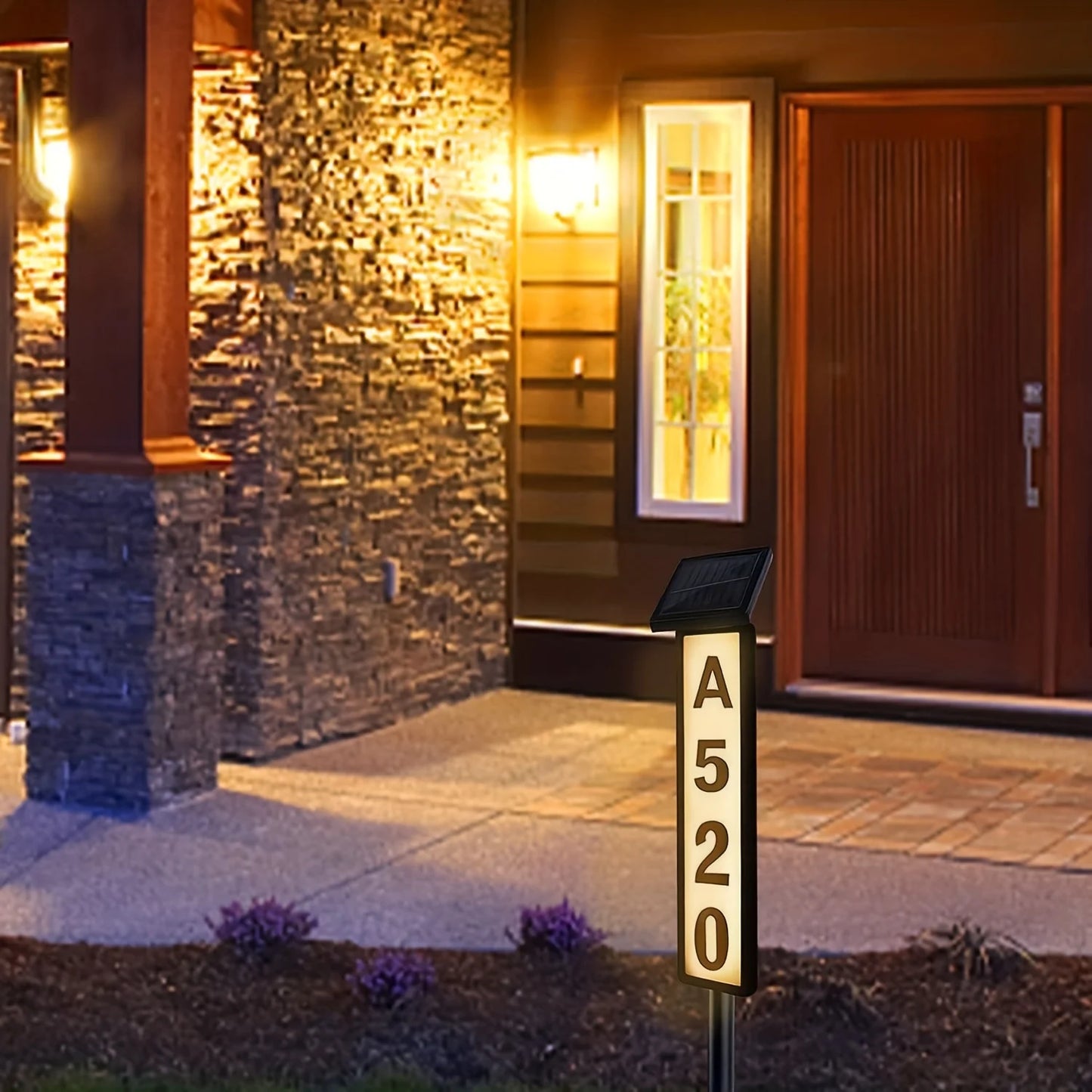 Solar Door Sign Lights - Automatic Outdoor Address & Mailbox Lights for Homes and Commercial Areas