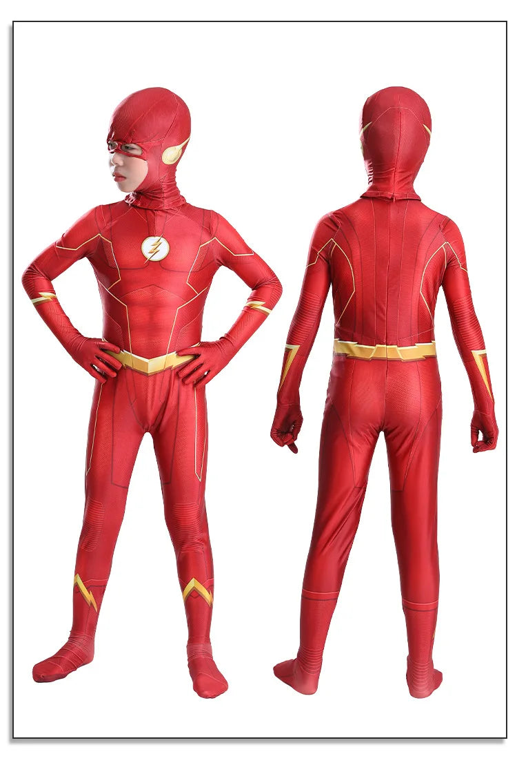 Flash Superhero Bodysuit Costume — Adult & Kids Cosplay for Halloween, Christmas & Parties