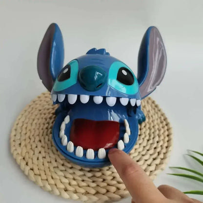Disney Stitch Bite Finger Figures - Anime Dentist Push Teeth Game, Funny Toy Model for Kids, Baby Birthday Gift