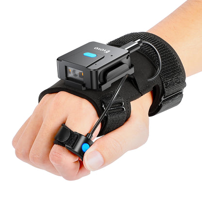 Eyoyo Wearable Barcode Scanner - 2D Bluetooth Wireless Finger Ring Scanner for 1D QR Code Reading