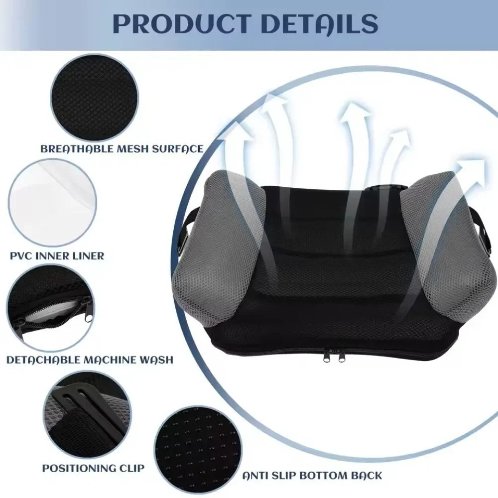 Inflatable Booster Car Seat - Portable PVC Travel Cushion for Kids with Comfortable Backless Design