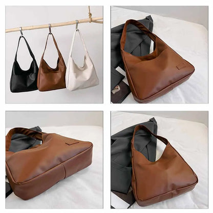 Fashionable Minimalist Retro Shoulder Bag – Casual Commuting Handbag, Large Capacity Tote Bag