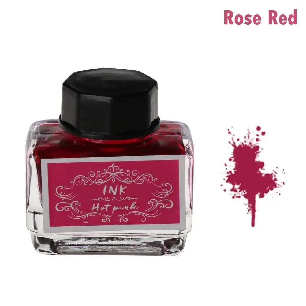 15ml Carbon-Free Fountain Pen Ink — Non-Carbon Ink Bottle for Stationery & Printing