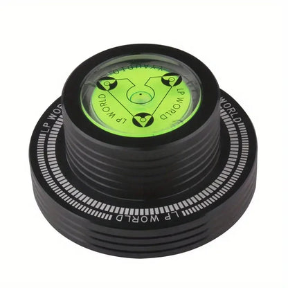 YYAUDIO Universal 50Hz LP Vinyl Record Stabilizer — Aluminum Alloy Turntable Weight Clamp with Level for Music Players