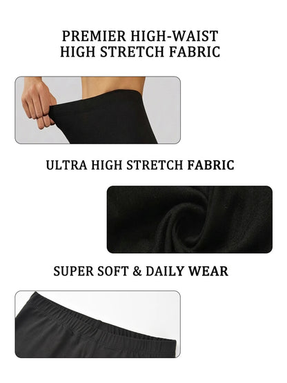 Women’s High Elasticity Biker Shorts – Super Soft Push Up Yoga, Running & Gym Fitness Activewear Shorts