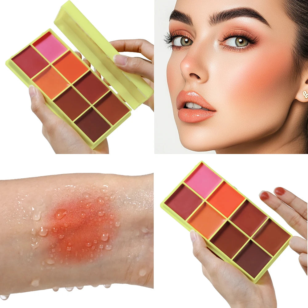 Curve Case Cream Makeup Palette - Eyebrow, Blush & Highlighter with Matte and Shimmer Finishes