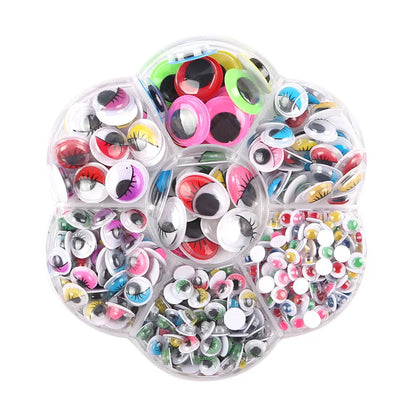 Multi-Size Googly Eyes Craft Kit - Self Adhesive & Sew On Plastic Eyes for Kids Handmade Projects