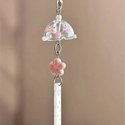 Elegant Pearl Wind Chime Keychain - DIY Phone Charm Chain Pendant Bag Accessory Gift for Women