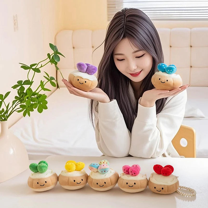 Cartoon Cake Plush Toy - Colorful Birthday Cake, Wedding Cake, Cookie, and Dessert Stuffed Doll for Cute Home Decor and Gifts
