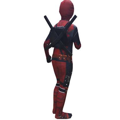 Deadpool Kids Halloween Cosplay Costume – Superhero Jumpsuit for Children