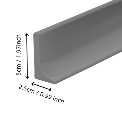 Shower Threshold Water Guard - Bathroom Glass Door Bottom Seal for Wet-Dry Separation and Waterproof Edge Protection