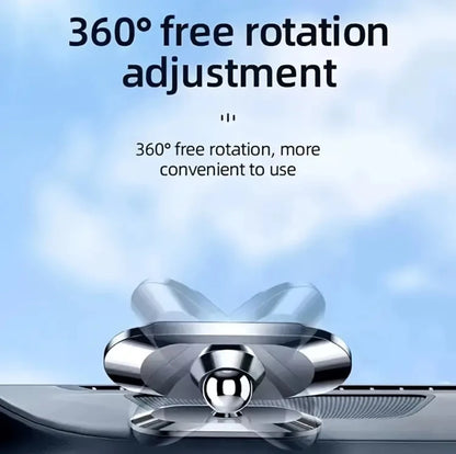 Magnetic Car Phone Holder - 360° Rotatable Mini Strip Shape Stand with Strong Metal Magnet for iPhone 14 & Huawei GPS Mount