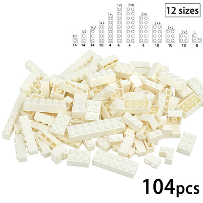 DIY Building Block Wall Figures Bricks - 1x2, 1x3 & 1x4 Small Construction Bricks for Creative Building & Educational Play
