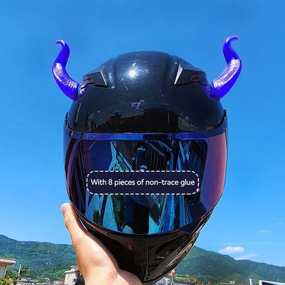 2Pcs Motorcycle Helmet Devil Horns – Stylish Motorbike Helmet Accessories with Suction Cups