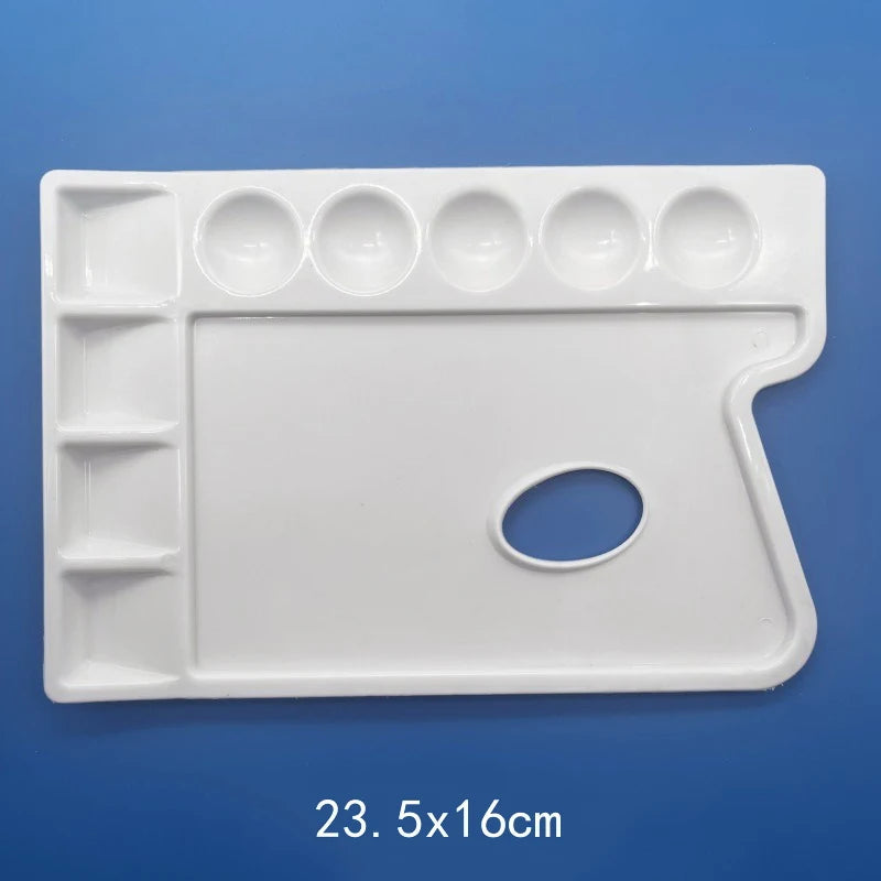 Reusable Plastic Painting Palette – Easy-Clean Paint Tray Art Supply for Acrylic & Watercolor, Ideal for School & Office Artists