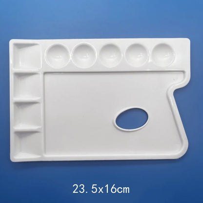 Reusable Plastic Painting Palette – Easy-Clean Paint Tray Art Supply for Acrylic & Watercolor, Ideal for School & Office Artists