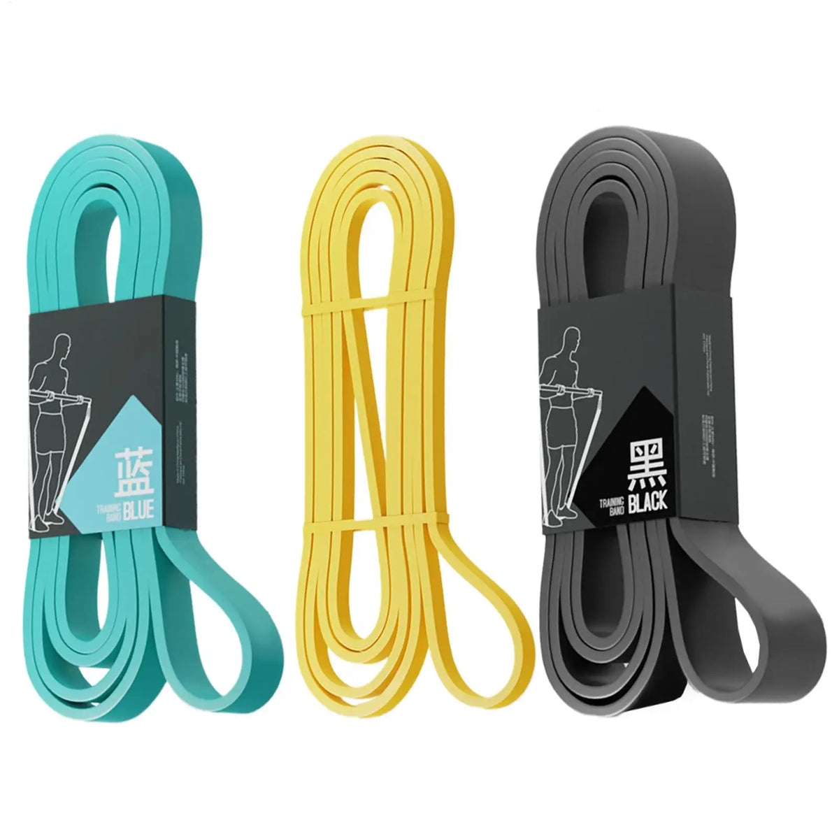 Resistance Bands Set - Elastic Strength Training & Stretching Bands for Home Gym, Pilates & Workouts