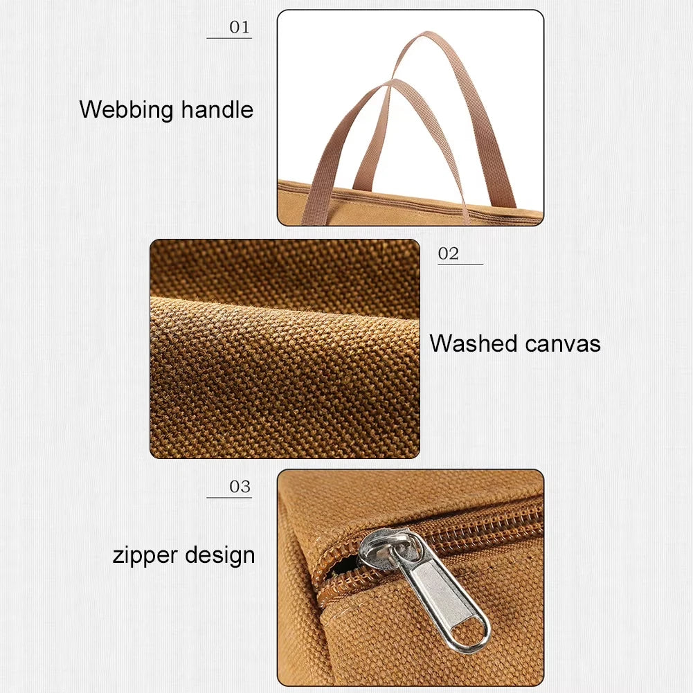 Large Capacity Tent Peg Storage Bag - Lightweight Portable Pouch for Camping Stakes, Ground Nails and Outdoor Tools