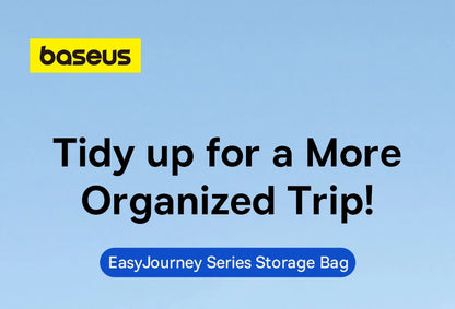 Baseus Organizer Bag – Zipper Storage Case for iPhone 15/14 Pro Max, Earphones, Power Bank, Cables & Digital Accessories