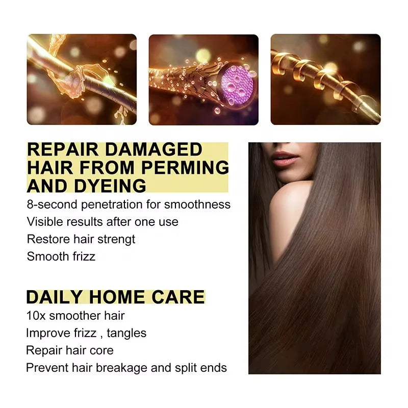 Natural Repair Hair Mask – Professional Treatment for Dryness, Split Ends, Damage, Frizz & Tangles, 5-Second Soft Smooth Care