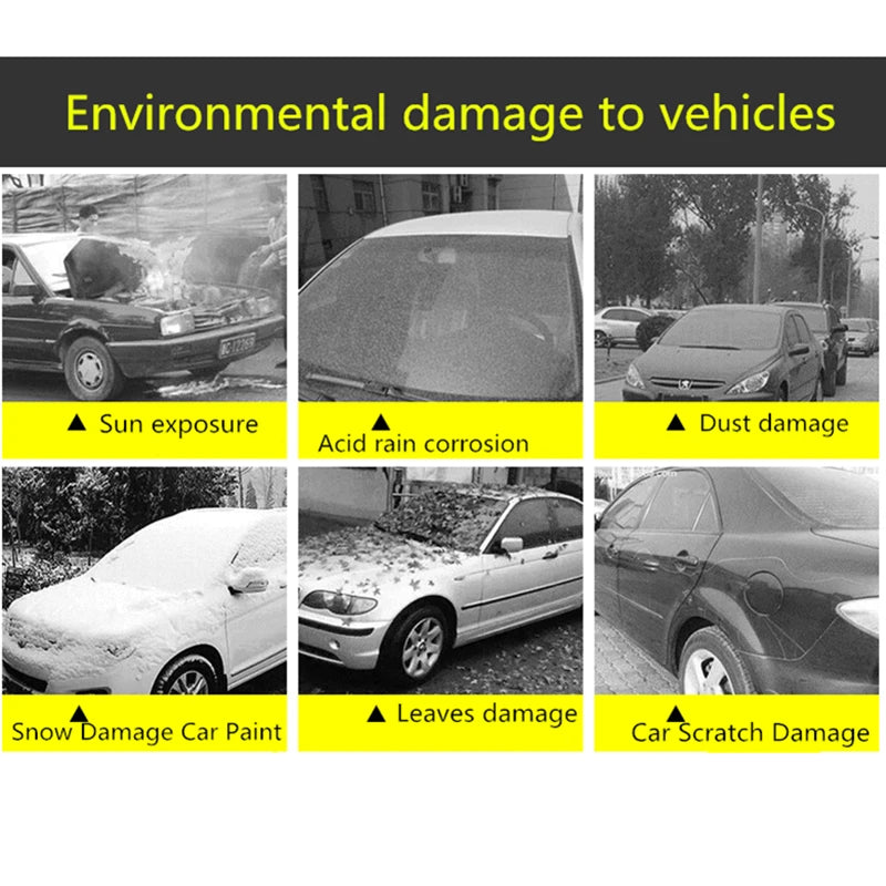 Universal Car Cover - Outdoor Full Exterior Snow Sun Dustproof Protection Cover for Sedan SUV Hatchback Vehicles