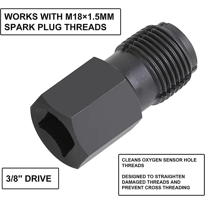 5-Piece Oxygen Sensor Wrench Kit - Automotive O2 Socket Removal & Installation Tool Set