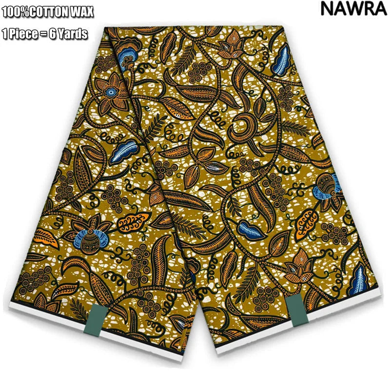 2026 African Real Wax Print Fabric - 100% Cotton Ghana Style Soft Ankara Pagne