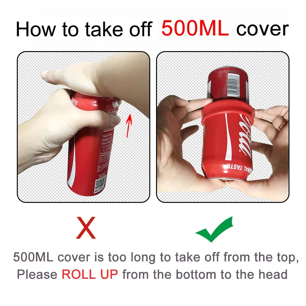 Silicone Beer Can Cover: Hide-a-Beer Bottle Sleeve for 330ml to 500ml Cans - Perfect for Golf, Basketball, Park, and Beach